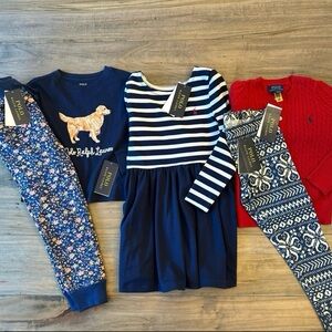 Polo Ralph Lauren girls size 5. Shirt and leggings bundle